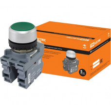 Кнопка TDM ELECTRIC mp1-20g в сборе d22мм 1з+1р зеленая SQ0747-0002