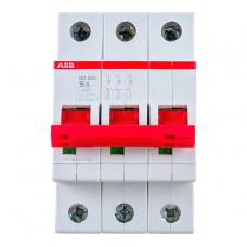 Рубильник ABB 3п SD203r 16A рычаг красный 2CDD283101R0016