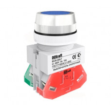 Кнопочный выключатель Dekraft ВК30-ABLF-BLU 25046DEK