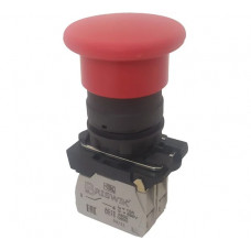 Выключатель кнопочный Briswik КМЕ 5602м красный 0но+2нз Гриб IP65 aB-HB-5Ai-0223