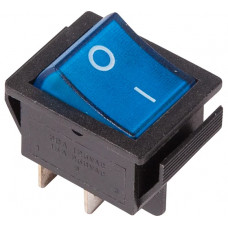 Клавишный выключатель REXANT 250v 16а (4с) on-off синий с подсветкой (rwb-502, sc-767, irs-201-1) 36-2331