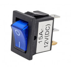 Клавишный выключатель REXANT 12v, 15а, (3с), on-off, синий, с подсветкой, mini (rwb-206-1, sc-768) 10 штук 36-2171