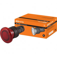 Грибовидная кнопка TDM ELECTRIC SB7-CWM42-24V(LED) (диаметр 35 мм; 1р; красная) SQ0746-0052