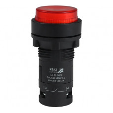 Кнопка КЭАЗ с подсветкой OptiSignal Compact D22 C7-PL-B410 красная 1НО 24 В AC/DC XB7NW34B1 362091