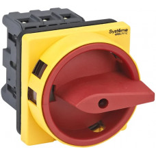 Выключатель разъединитель Systeme Electric 3P 32A IP20, с красной рукояткой на дверцу, 4 винтами С ЗАМКОМ MSD32310R
