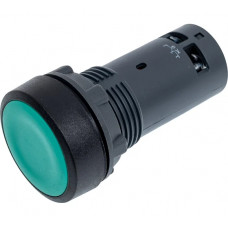 Кнопка Systeme Electric SB7 моноблочная, 22мм, зеленая, с возвратом, пластик, 1НО+1НЗ, IP65 SB7NA35