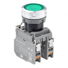 Кнопка Инпром Инновации BN22QP1-M/G NO+LED с подсветкой 24В, зеленая bn10042