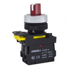 Кнопка ANDELI управления LA115-A5-01BN без подсветки красный 1NC IP65 ADL10-201